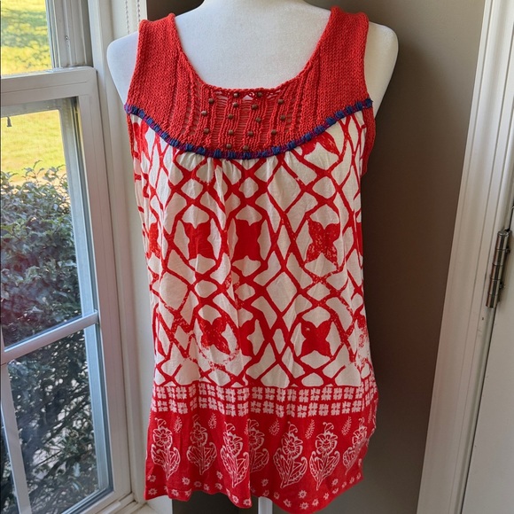 Meadow Rue Patterned Tank Knit and Bead - Picture 1 of 11